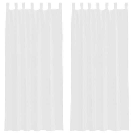 vidaXL Voile Curtains with Loops 2 pcs White 140x225 cm