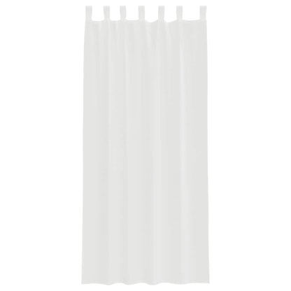 vidaXL Voile Curtains with Loops 2 pcs White 140x225 cm