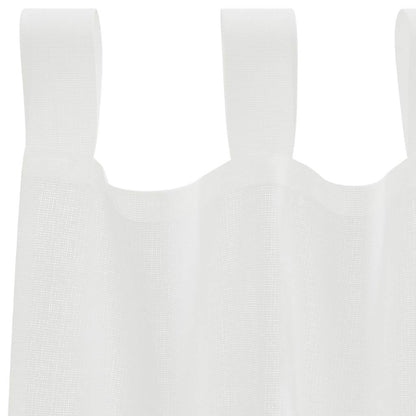 vidaXL Voile Curtains with Loops 2 pcs White 140x225 cm