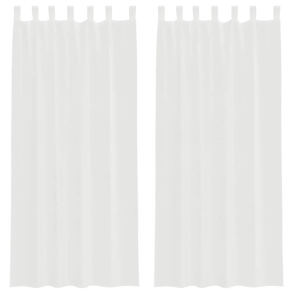 vidaXL Voile Curtains with Loops 2 pcs White 140x245 cm