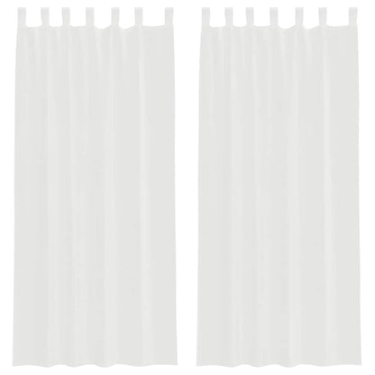 vidaXL Voile Curtains with Loops 2 pcs White 140x245 cm