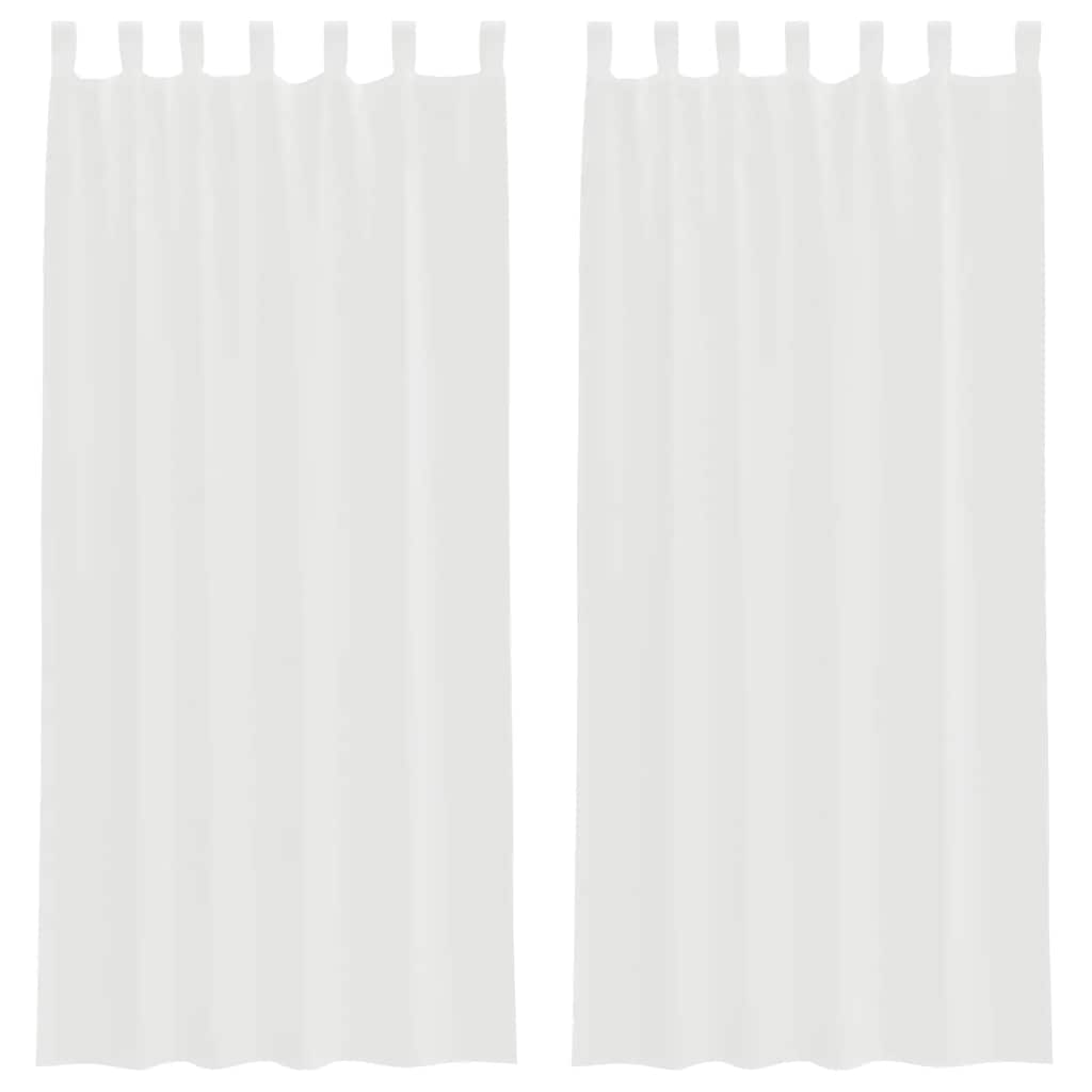 vidaXL Voile Curtains with Loops 2 pcs White 140x245 cm