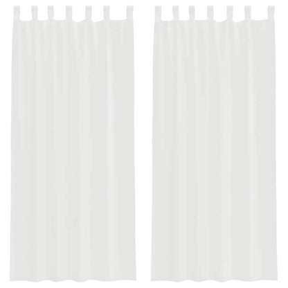 vidaXL Voile Curtains with Loops 2 pcs White 140x245 cm