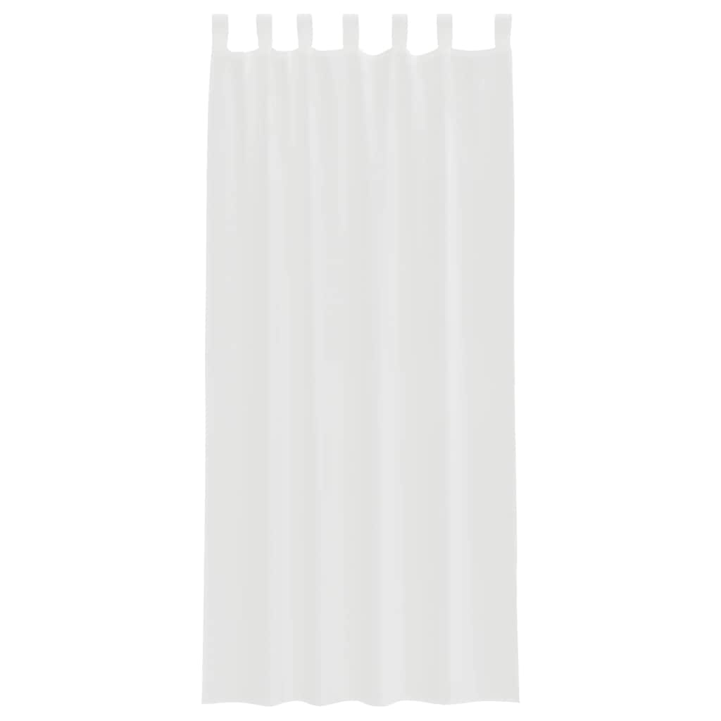 vidaXL Voile Curtains with Loops 2 pcs White 140x245 cm