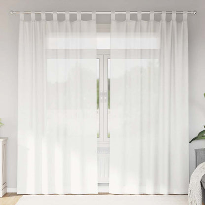 vidaXL Voile Curtains with Loops 2 pcs White 140x245 cm