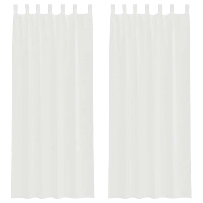 vidaXL Voile Curtains with Loops 2 pcs White 140x260 cm