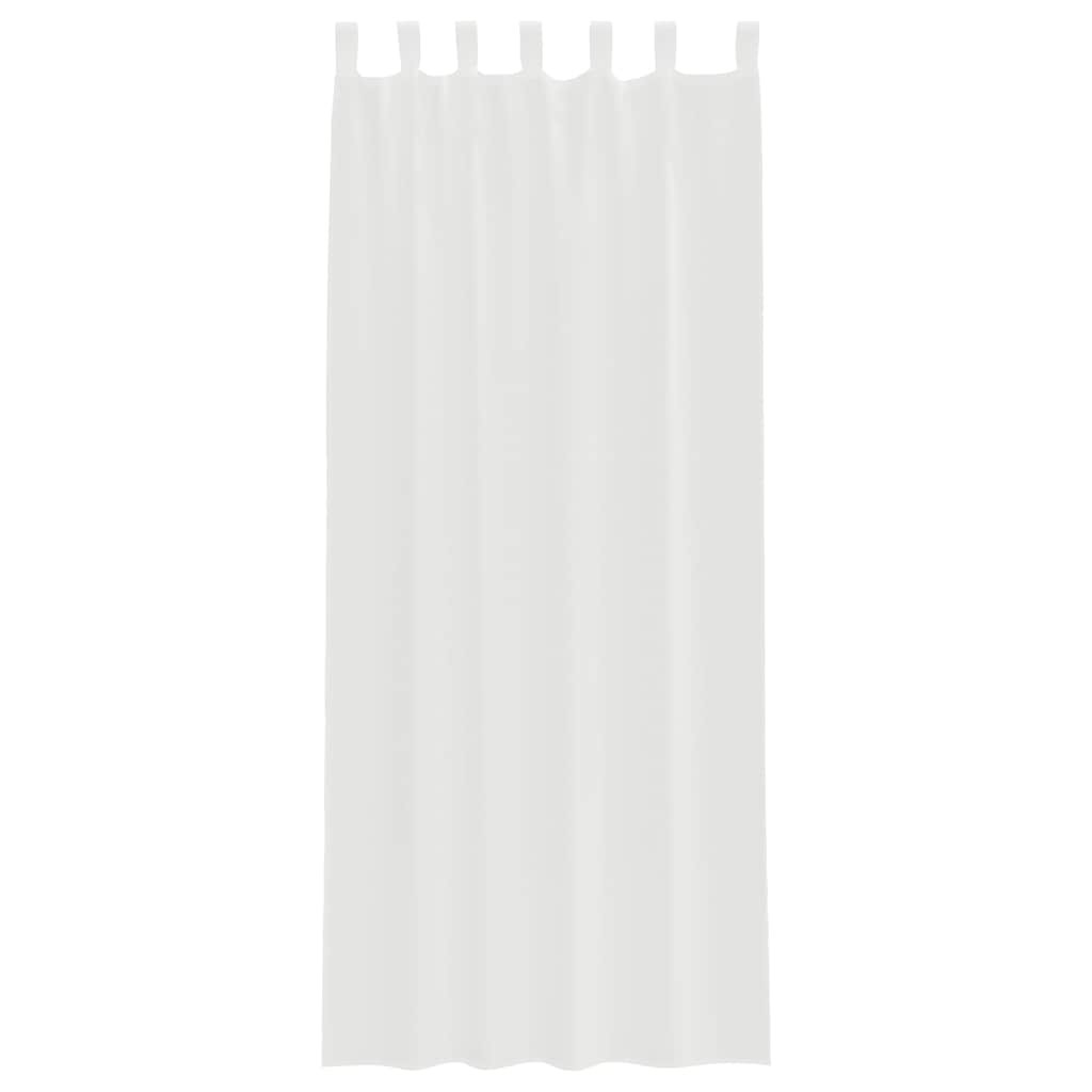 vidaXL Voile Curtains with Loops 2 pcs White 140x260 cm