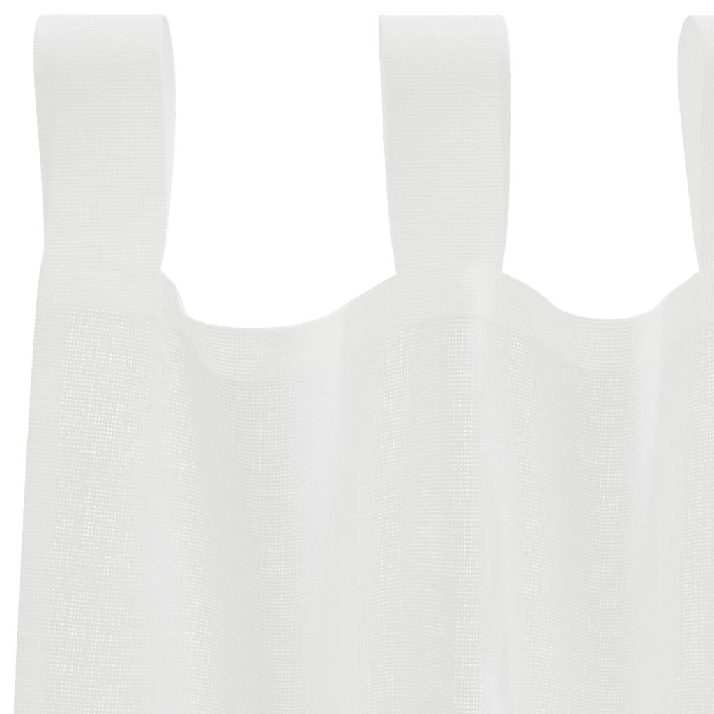 vidaXL Voile Curtains with Loops 2 pcs White 140x260 cm