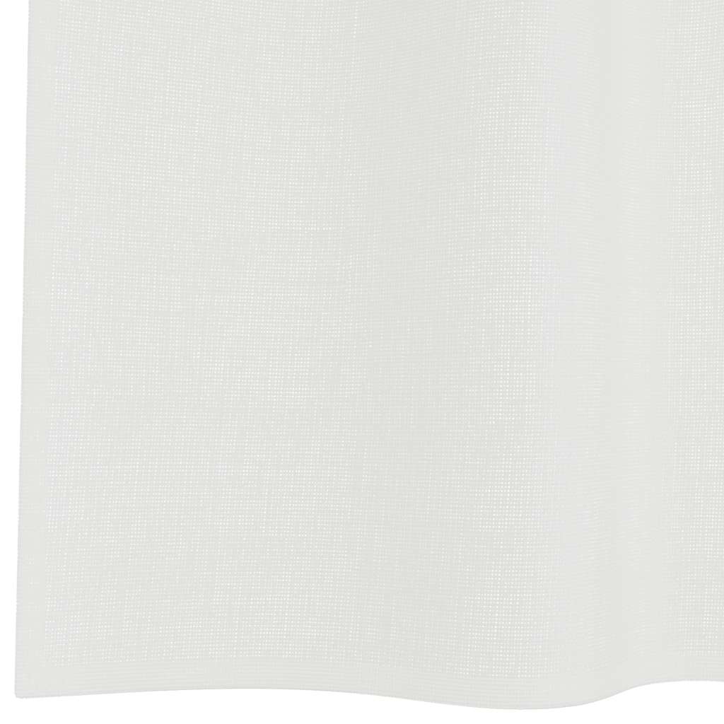 vidaXL Voile Curtains with Loops 2 pcs White 140x260 cm