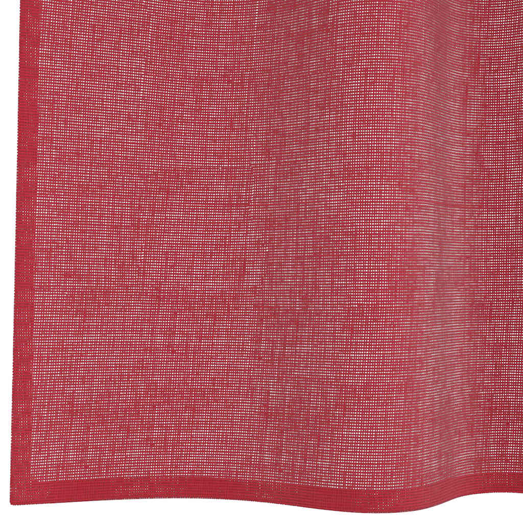 vidaXL Voile Curtains with Loops 2 pcs Wine Red 140x140 cm