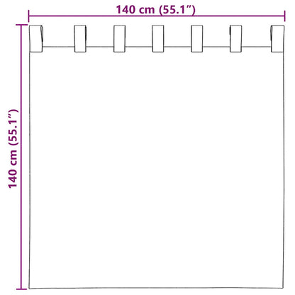 vidaXL Voile Curtains with Loops 2 pcs Wine Red 140x140 cm