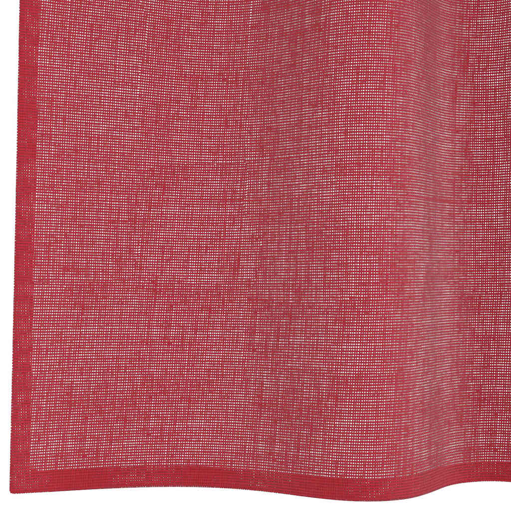 vidaXL Voile Curtains with Loops 2 pcs Wine Red 140x175 cm