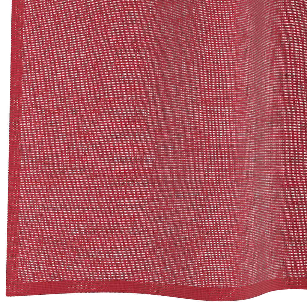 vidaXL Voile Curtains with Loops 2 pcs Wine Red 140x225 cm