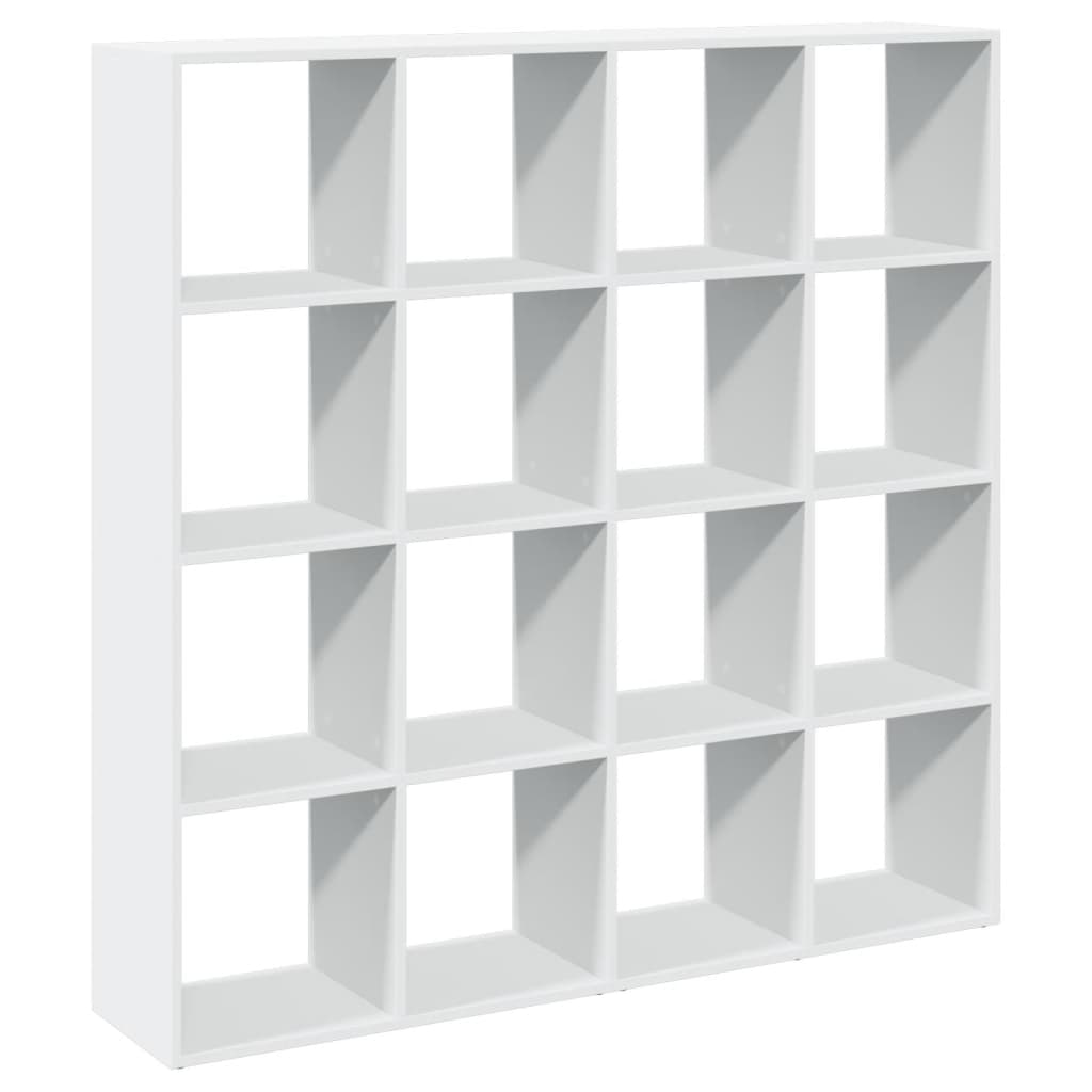 vidaXL Book Cabinet White 137,5x29x137,5 cm Engineered Wood