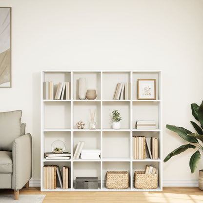 vidaXL Book Cabinet White 137,5x29x137,5 cm Engineered Wood