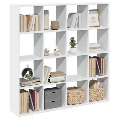 vidaXL Book Cabinet White 137,5x29x137,5 cm Engineered Wood