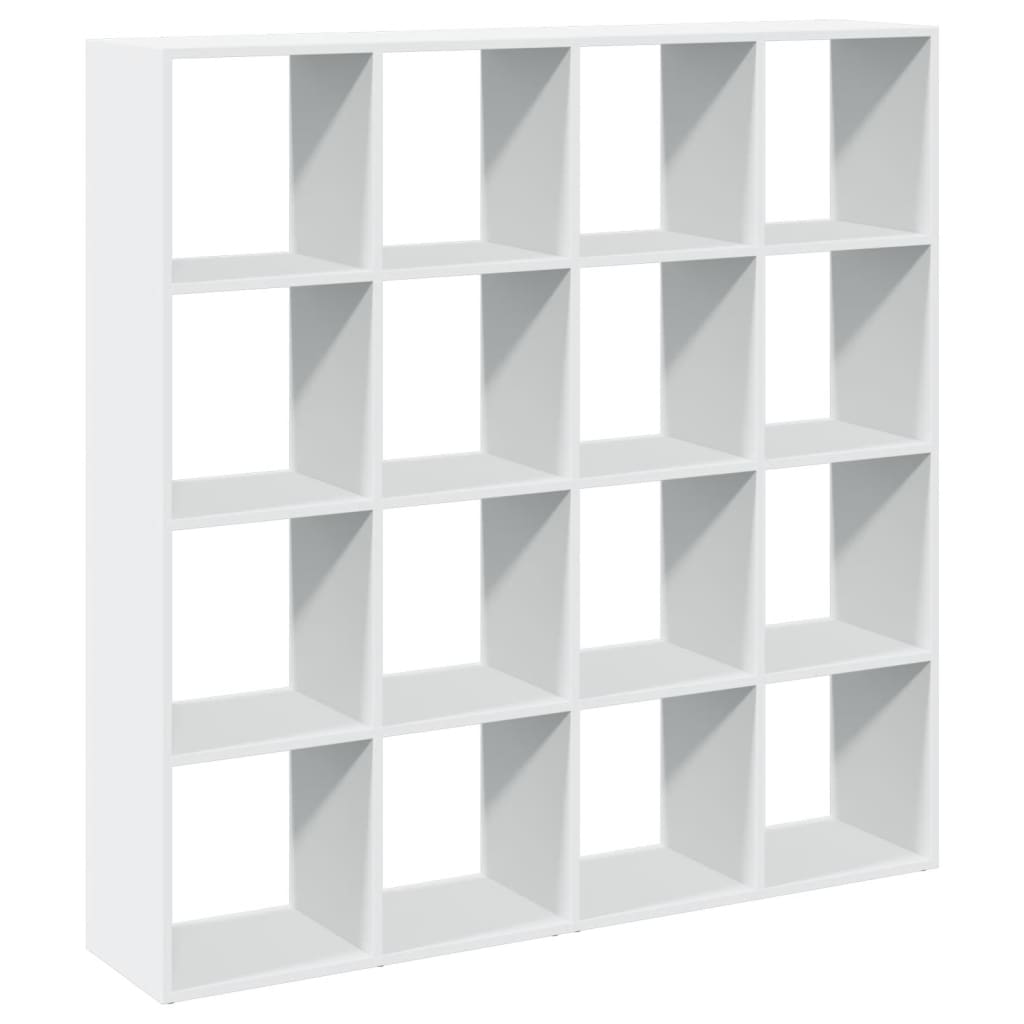 vidaXL Book Cabinet White 137,5x29x137,5 cm Engineered Wood