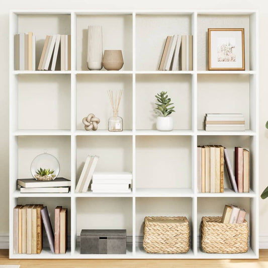 vidaXL Book Cabinet White 137,5x29x137,5 cm Engineered Wood