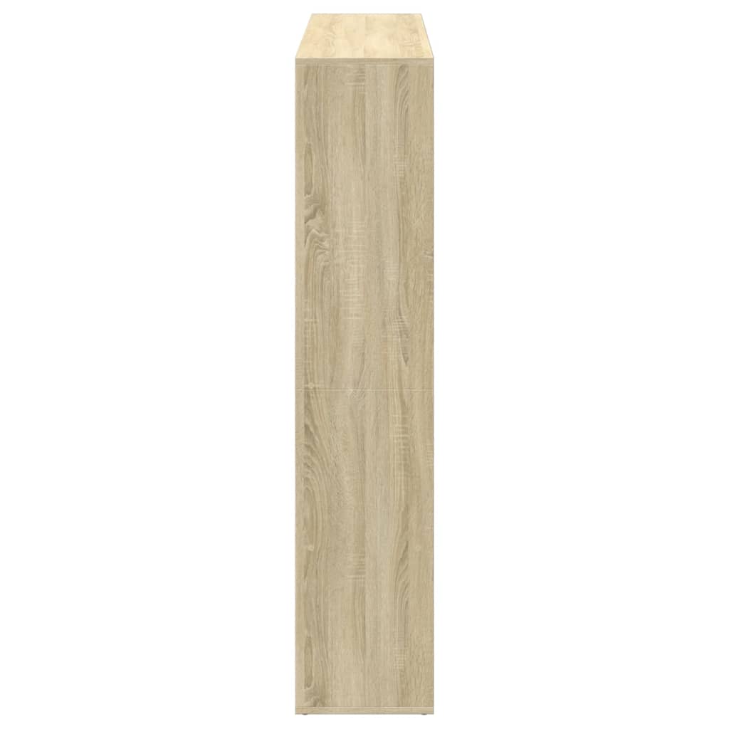 vidaXL Book Cabinet Sonoma Oak 137.5x29x137.5 cm Engineered Wood