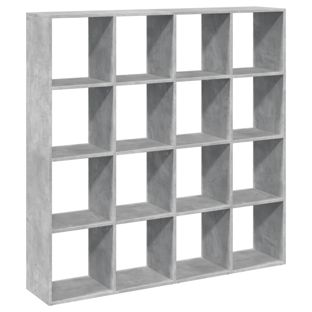 vidaXL Book Cabinet Concrete Grey 137,5x29x137,5 cm Engineered Wood