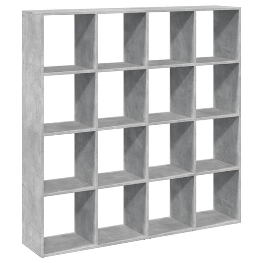 vidaXL Book Cabinet Concrete Grey 137,5x29x137,5 cm Engineered Wood