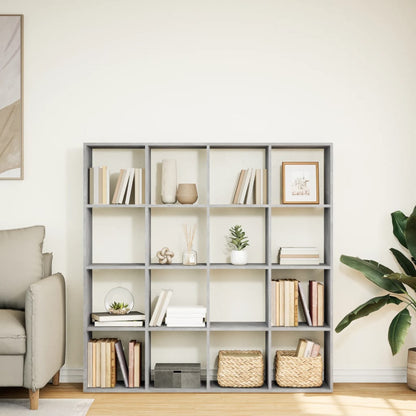vidaXL Book Cabinet Concrete Grey 137,5x29x137,5 cm Engineered Wood