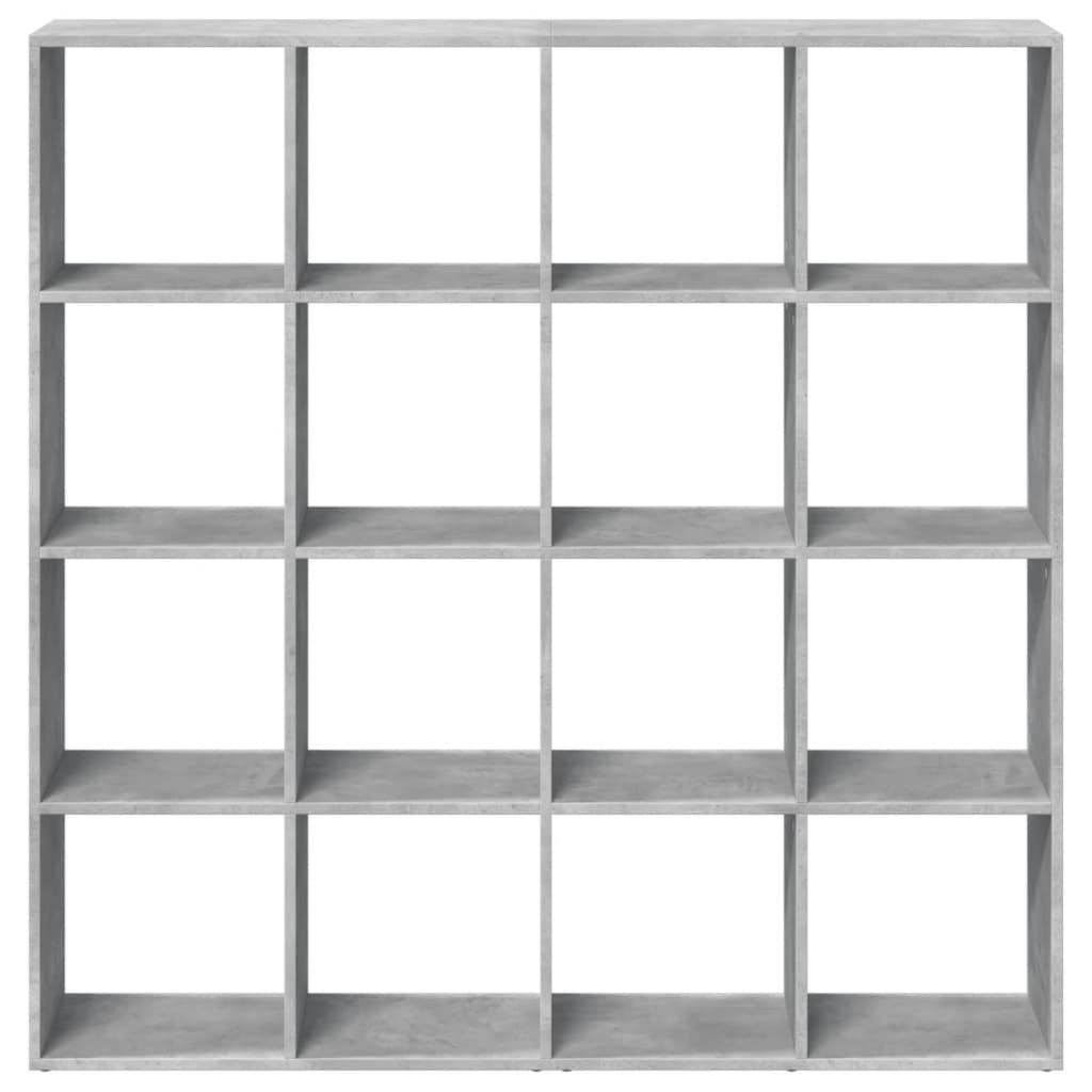 vidaXL Book Cabinet Concrete Grey 137,5x29x137,5 cm Engineered Wood