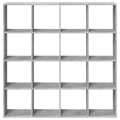 vidaXL Book Cabinet Concrete Grey 137,5x29x137,5 cm Engineered Wood