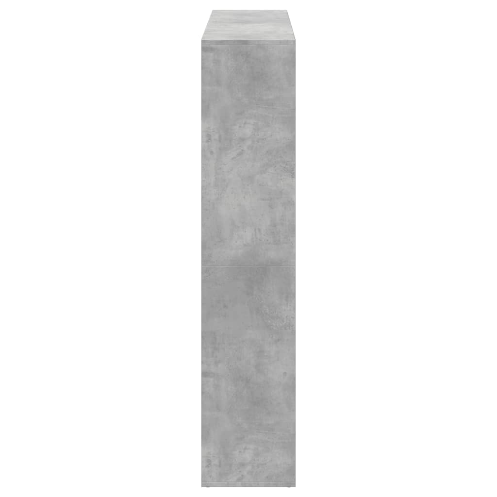 vidaXL Book Cabinet Concrete Grey 137,5x29x137,5 cm Engineered Wood