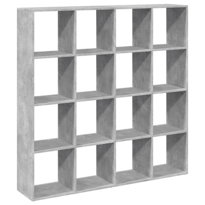 vidaXL Book Cabinet Concrete Grey 137,5x29x137,5 cm Engineered Wood