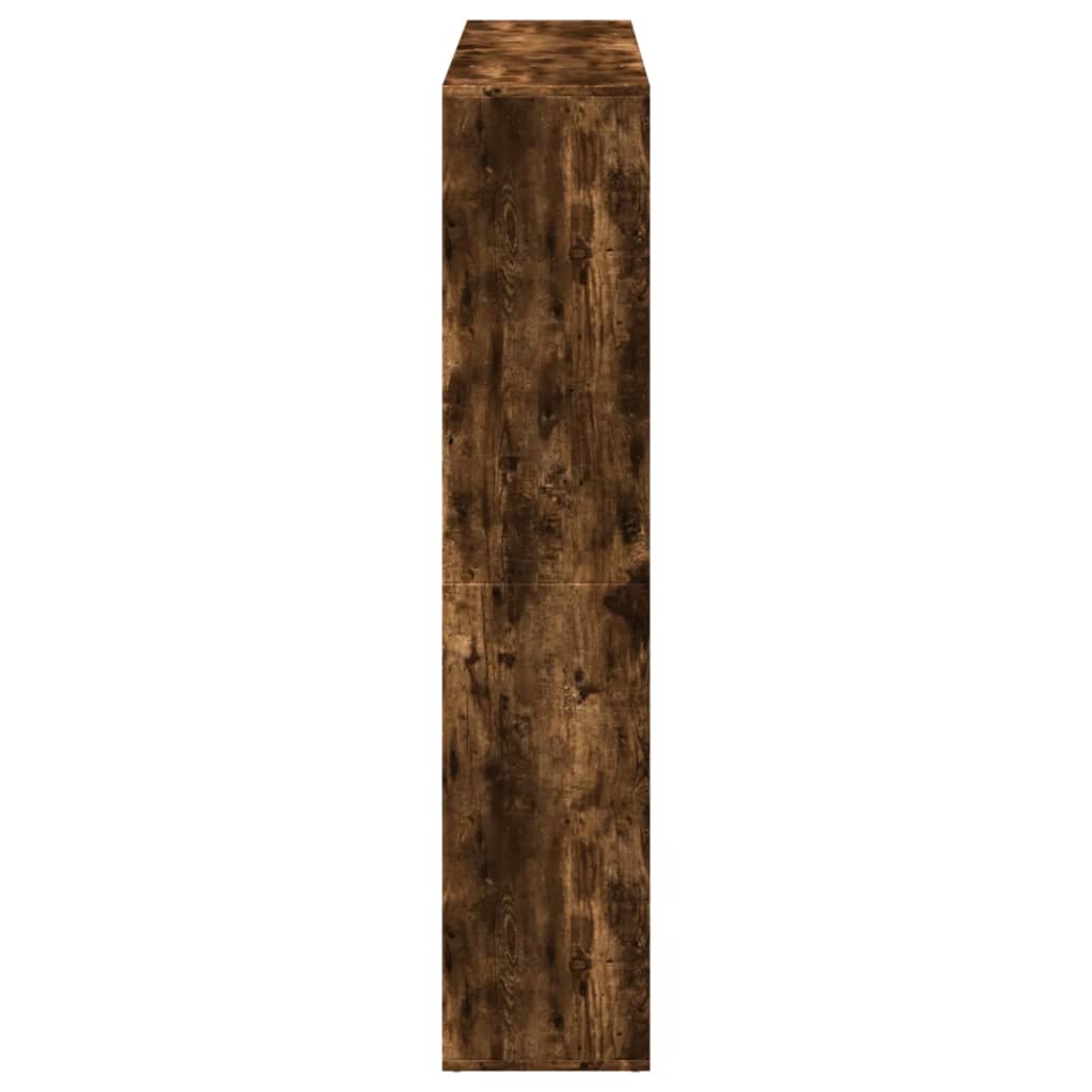 vidaXL Book Cabinet Smoked Oak 137,5x29x137,5 cm Engineered Wood