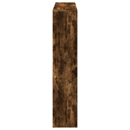 vidaXL Book Cabinet Smoked Oak 137,5x29x137,5 cm Engineered Wood