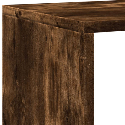 vidaXL Book Cabinet Smoked Oak 137,5x29x137,5 cm Engineered Wood