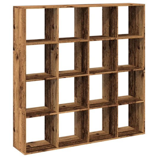 vidaXL Book Cabinet Old Wood 137,5x29x137,5 cm Engineered Wood