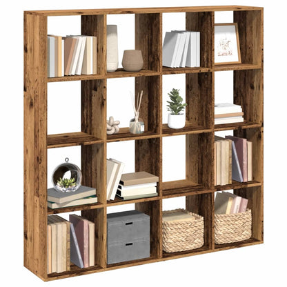 vidaXL Book Cabinet Old Wood 137,5x29x137,5 cm Engineered Wood
