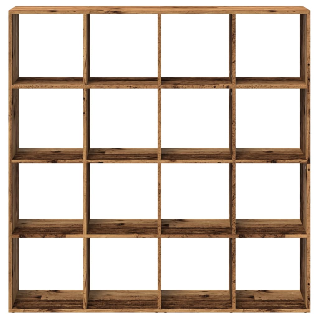 vidaXL Book Cabinet Old Wood 137,5x29x137,5 cm Engineered Wood