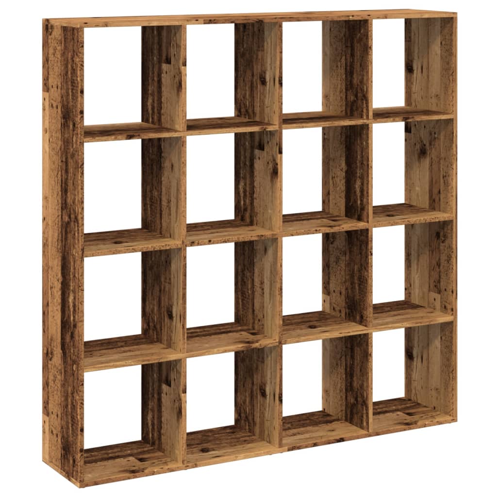 vidaXL Book Cabinet Old Wood 137,5x29x137,5 cm Engineered Wood
