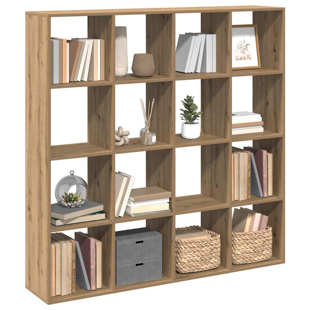 vidaXL Book Cabinet Artisian Oak 137,5x29x137,5 cm Engineered Wood