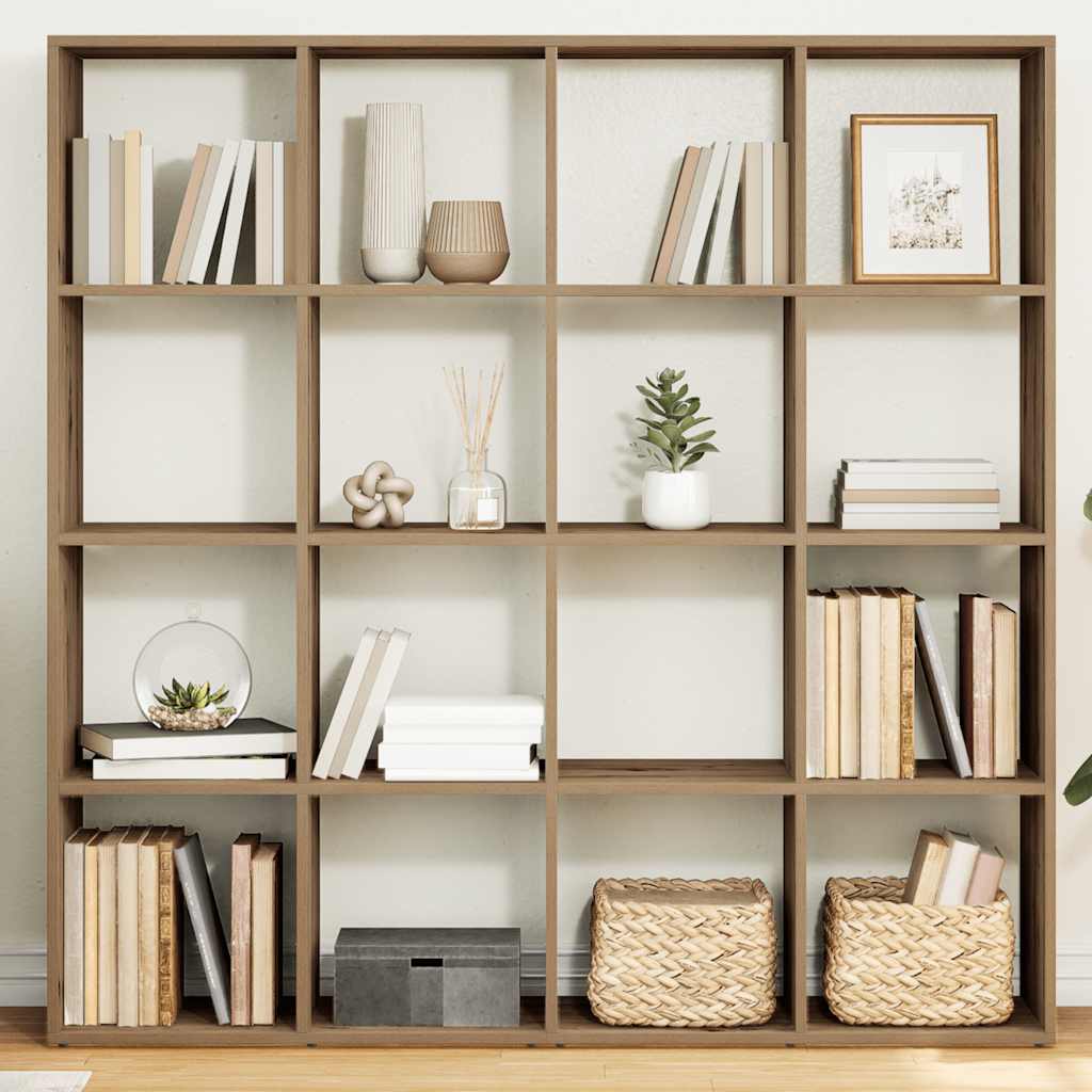 vidaXL Book Cabinet Artisian Oak 137,5x29x137,5 cm Engineered Wood