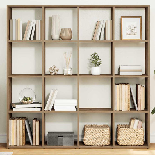 vidaXL Book Cabinet Artisian Oak 137,5x29x137,5 cm Engineered Wood