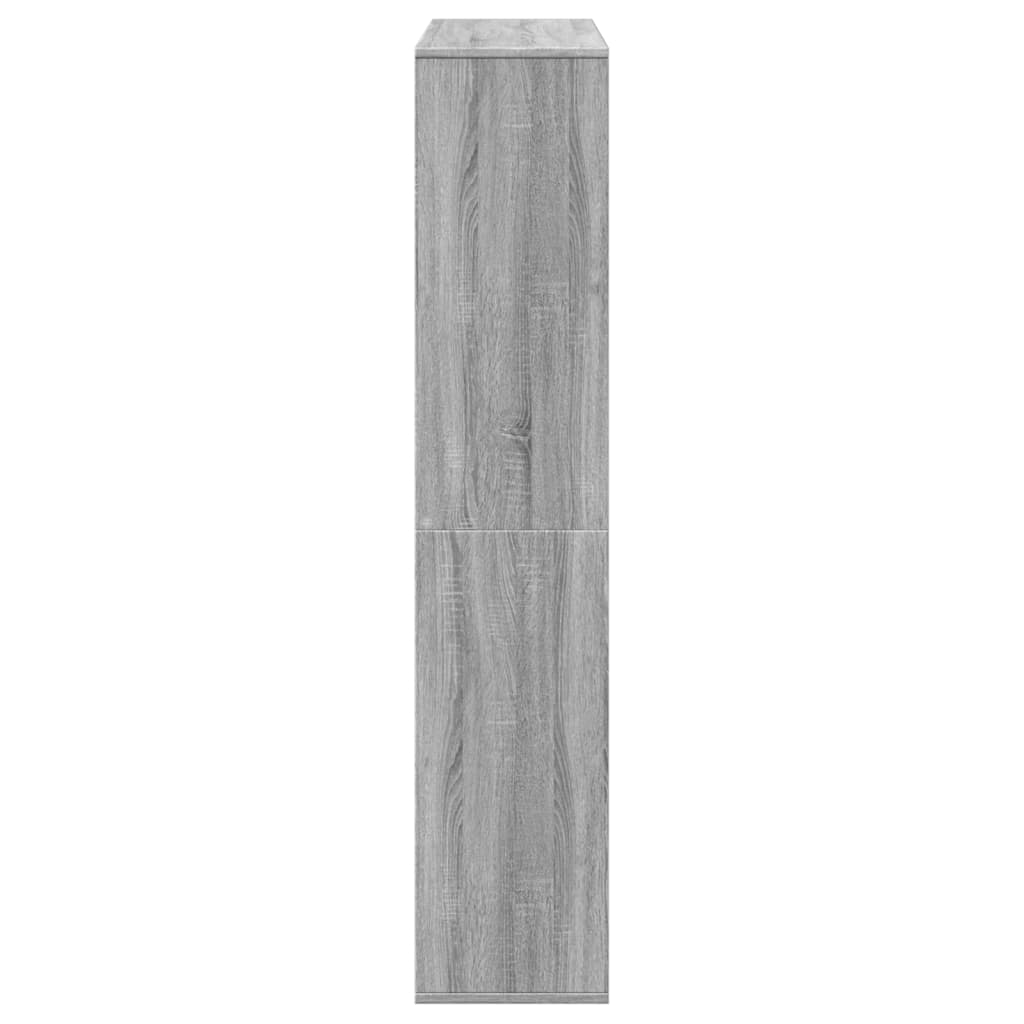 vidaXL Book Cabinet Grey Sonoma 102x29x143 cm Engineered Wood