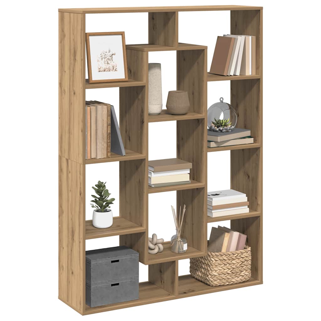 vidaXL Book Cabinet Artisian Oak 102x29x143 cm Engineered Wood