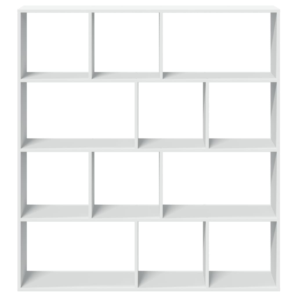 vidaXL Book Cabinet White 132x29x141.5 cm Engineered Wood
