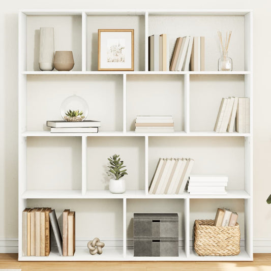 vidaXL Book Cabinet White 132x29x141,5 cm Engineered Wood