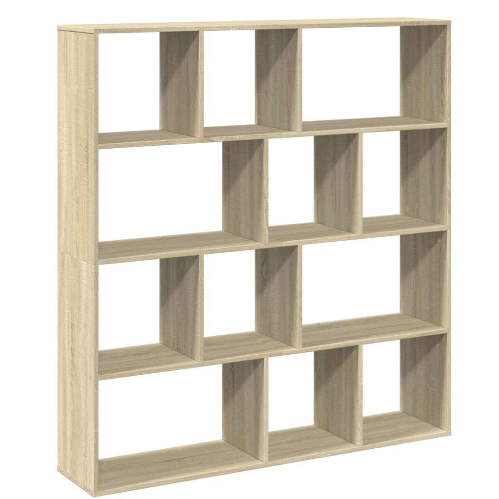 vidaXL Book Cabinet Sonoma Oak 132x29x141,5 cm Engineered Wood