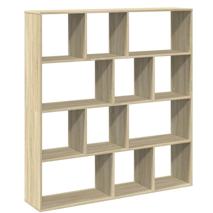 vidaXL Book Cabinet Sonoma Oak 132x29x141,5 cm Engineered Wood