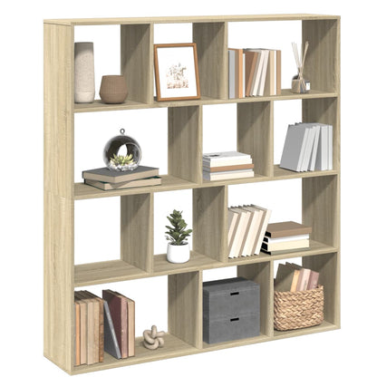 vidaXL Book Cabinet Sonoma Oak 132x29x141,5 cm Engineered Wood