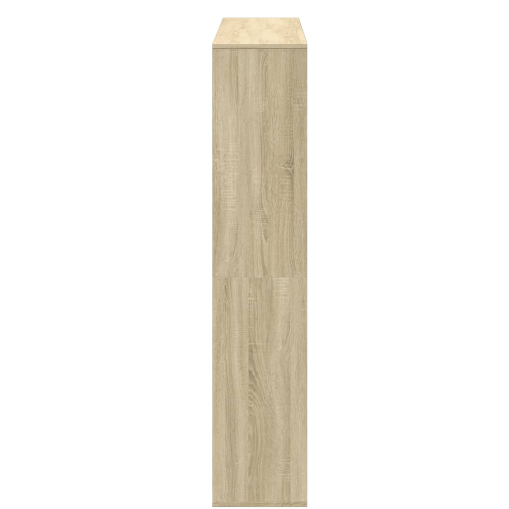 vidaXL Book Cabinet Sonoma Oak 132x29x141,5 cm Engineered Wood