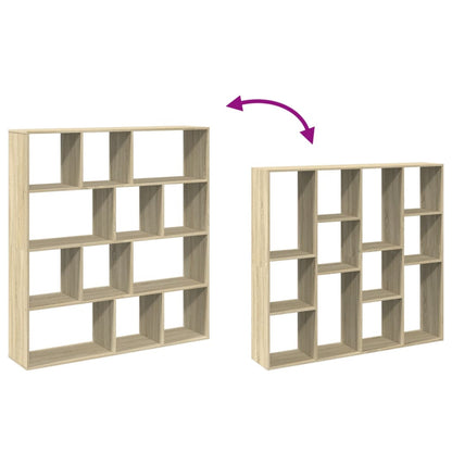 vidaXL Book Cabinet Sonoma Oak 132x29x141,5 cm Engineered Wood