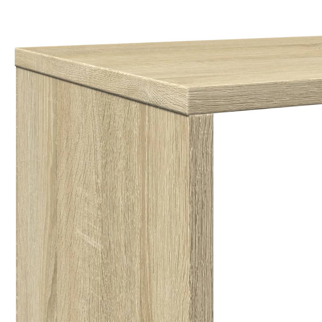 vidaXL Book Cabinet Sonoma Oak 132x29x141,5 cm Engineered Wood
